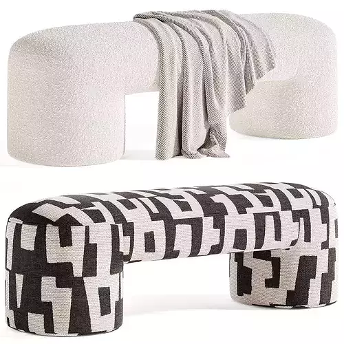 Ontario Ottoman By Dantonehome Low-poly 3D model 2