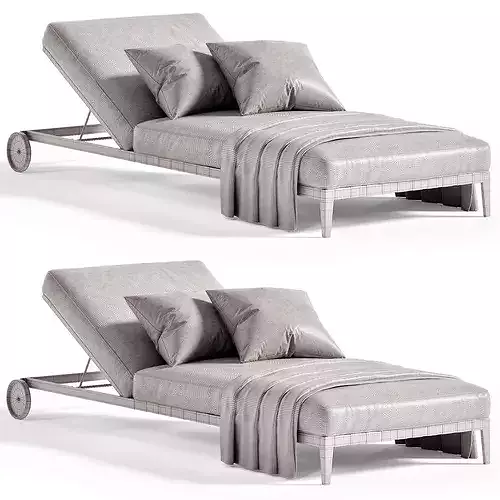 ATLANTE Sunlounger Low-poly 3D model 7