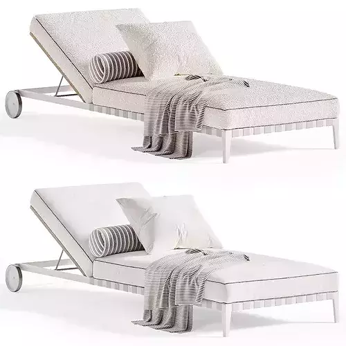 ATLANTE Sunlounger Low-poly 3D model 5