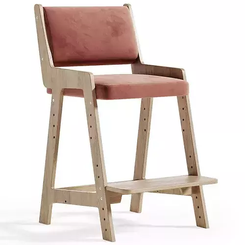 Divo Up Kids Chair Low-poly 3D model 6