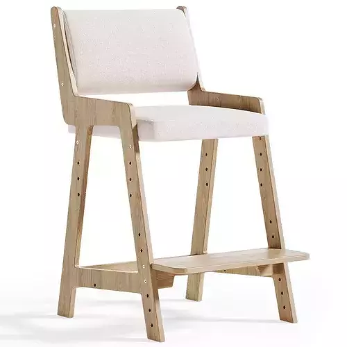 Divo Up Kids Chair Low-poly 3D model 4