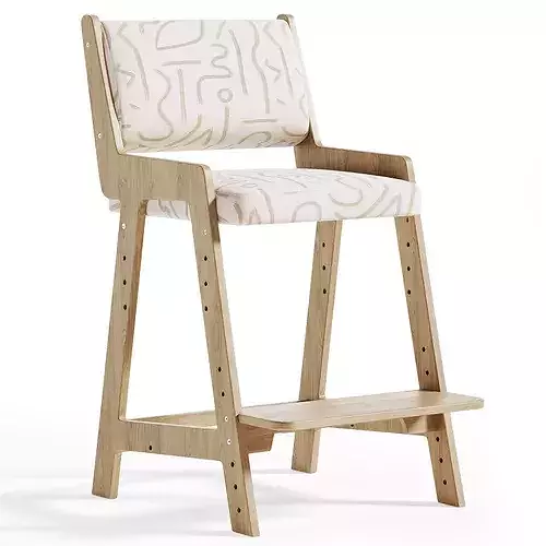 Divo Up Kids Chair Low-poly 3D model 5