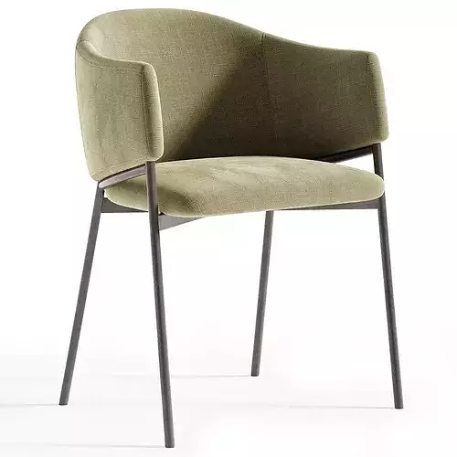 Eliza Chair Low-poly 3D model 6