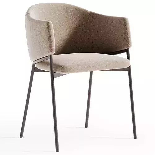 Eliza Chair Low-poly 3D model 5