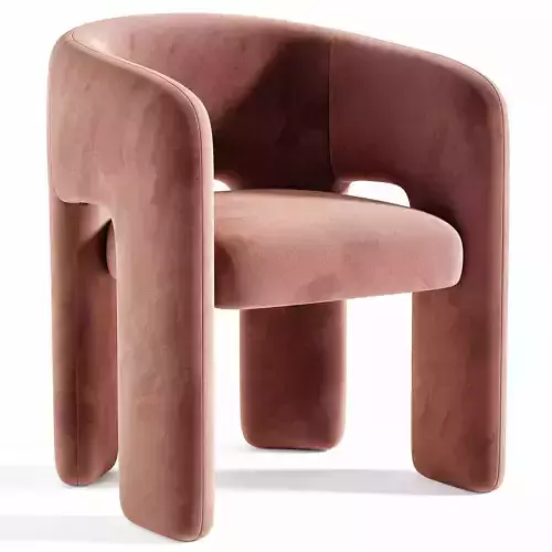 Byron Dining Chair Low-poly 3D model 4