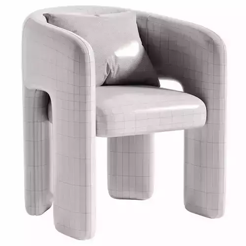 Byron Dining Chair Low-poly 3D model 7