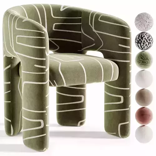 Byron Dining Chair Low-poly 3D model