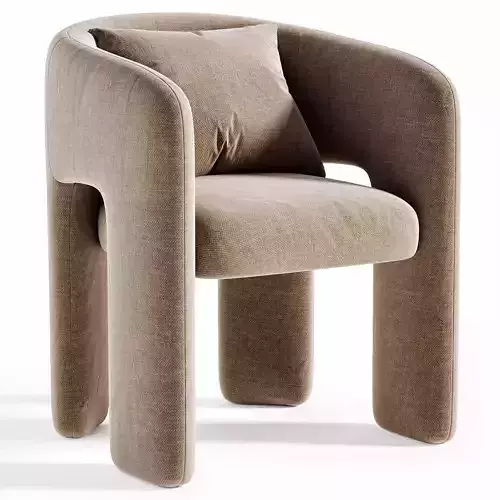 Byron Dining Chair Low-poly 3D model 3