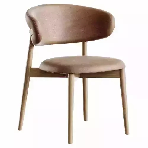 Chair Ferrara and POV Table Low-poly 3D model 7
