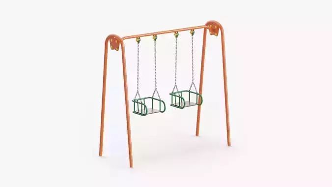 Metal Swing Outdoor 01 Orange