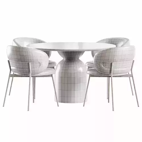 Artsource Table and Shamberi Chair Deephouse Low-poly 3D model 7
