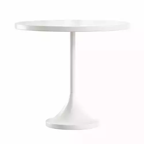 Round Kids Play Table and Walnut Wood Kids Play Chair Anker Low-poly 3D model 5