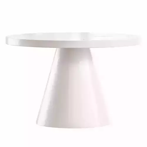 Willy Round Kids Play Table  White Horse Upholstered Chair Low-poly 3D model 6