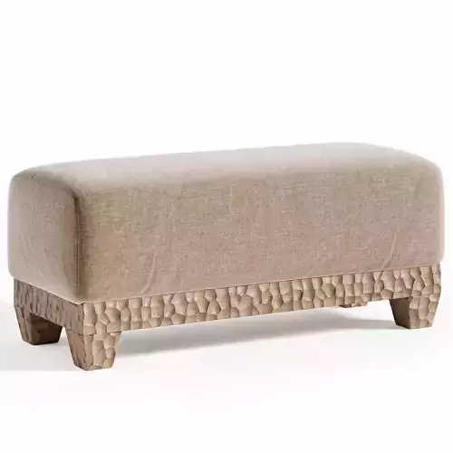 MEGEVE BENCH Low-poly 3D model 5
