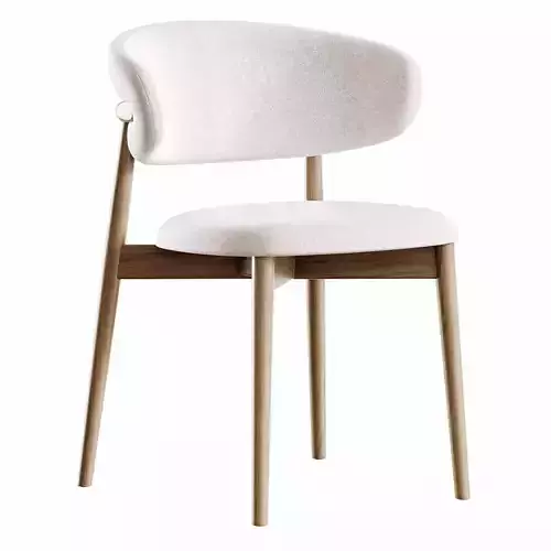 Jvon Table and Ferrara Chair Low-poly 3D model 7