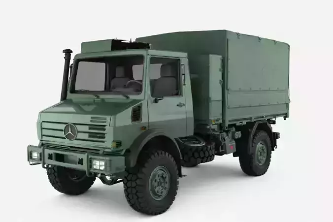 Military Utility Truck Off Road Unimog Style 3D Model