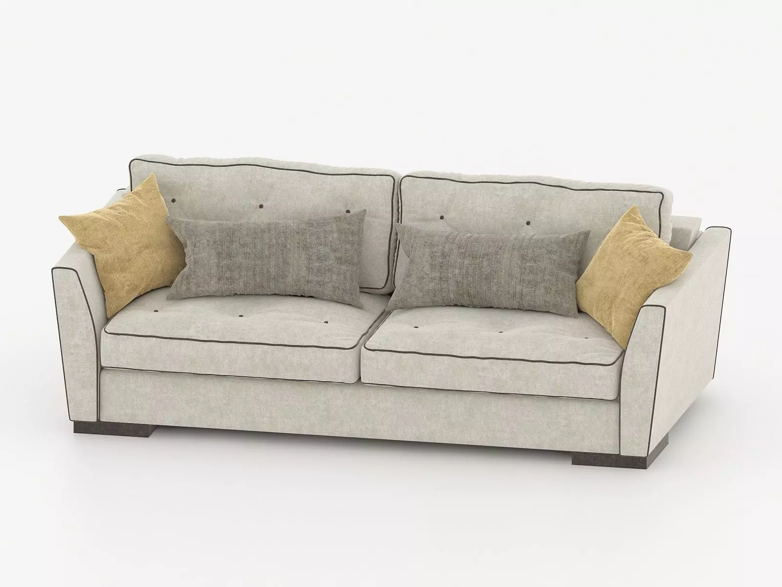 Sofa with Cushions 3D model