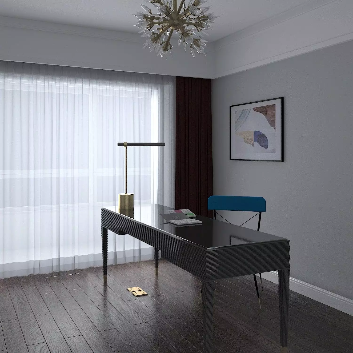 Home Office Set Free 3D model