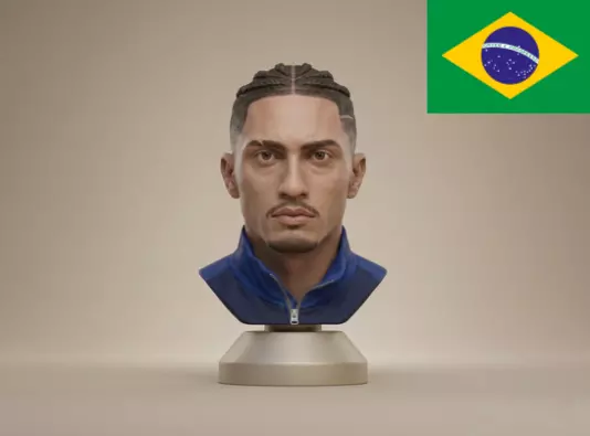 Raphinha football player 3D print model