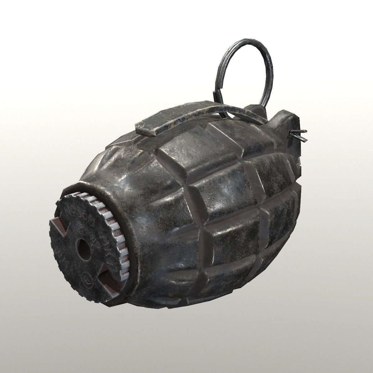Lowpoly 36M Mills Bomb Low-poly 3D model_3