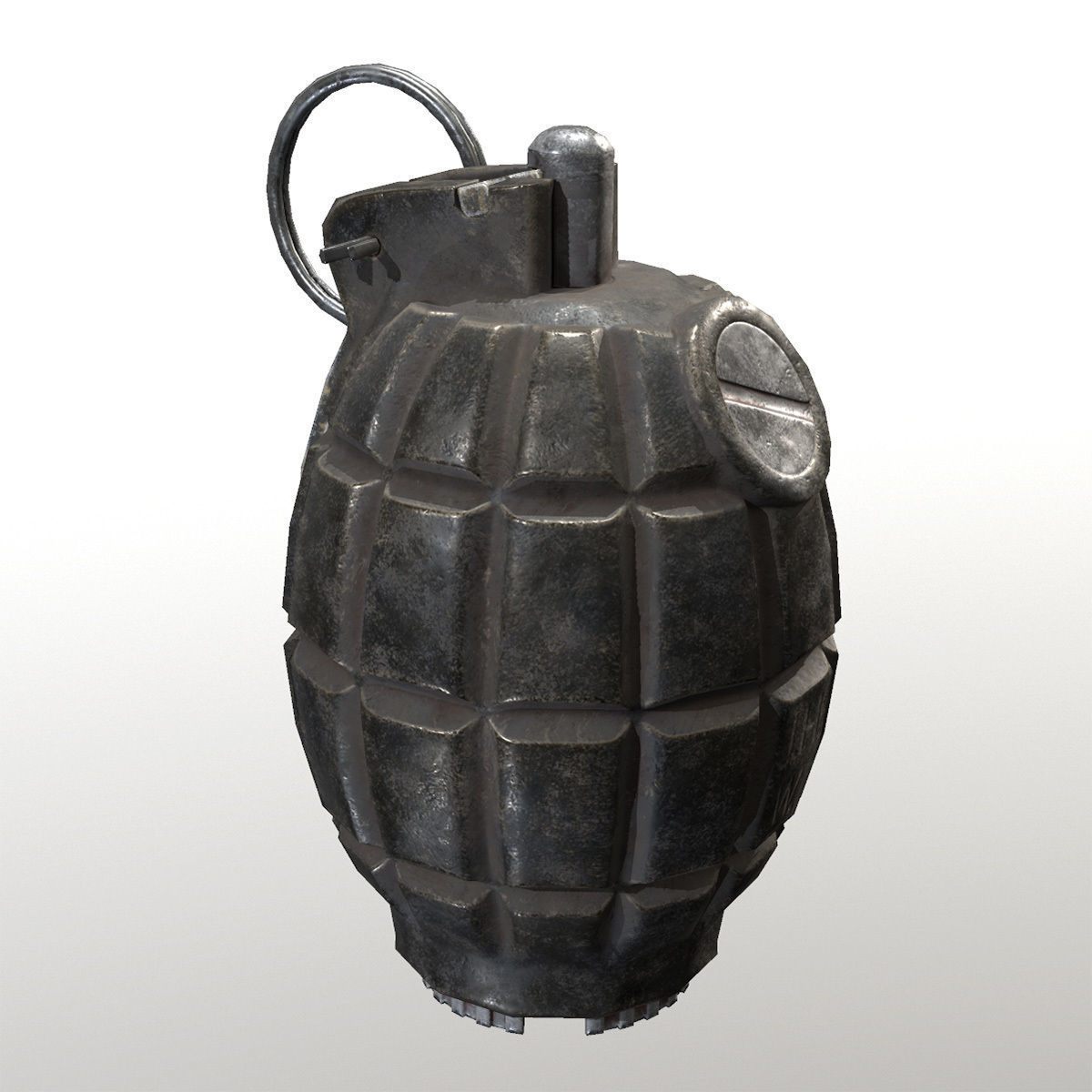 Lowpoly 36M Mills Bomb Low-poly 3D model_2