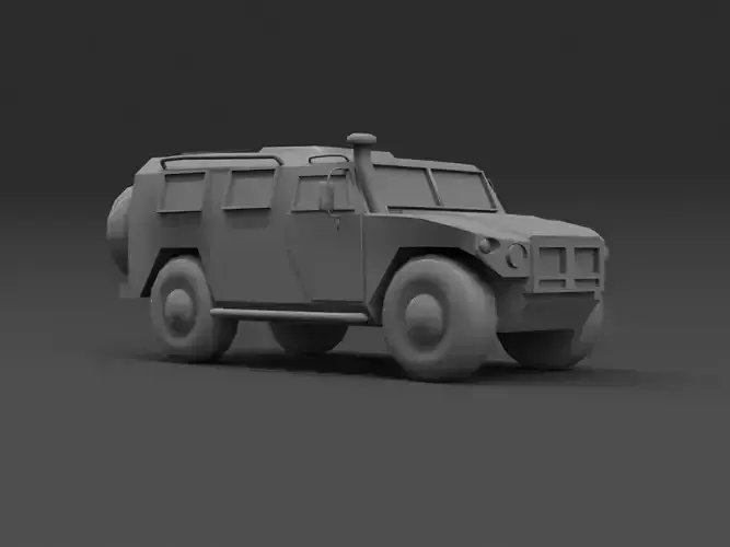 Military armoured vehicle kit 01 Low-poly 3D model