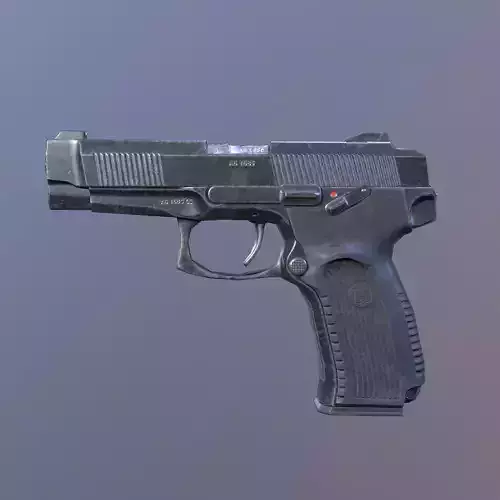 Lowpoly MP-443 Grach Yarygin Pistol Low-poly 3D model