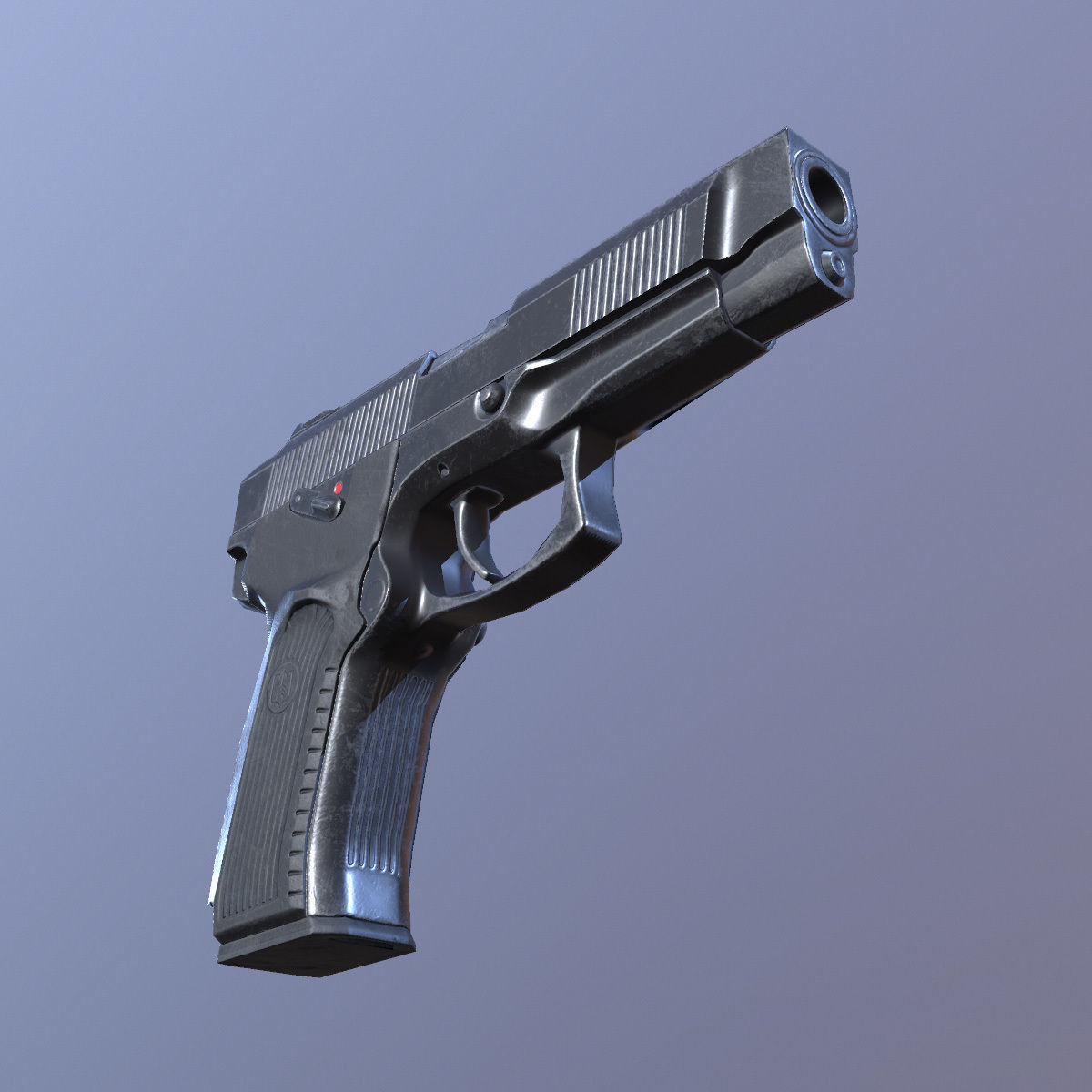 Lowpoly MP-443 Grach Yarygin Pistol Low-poly 3D model_4