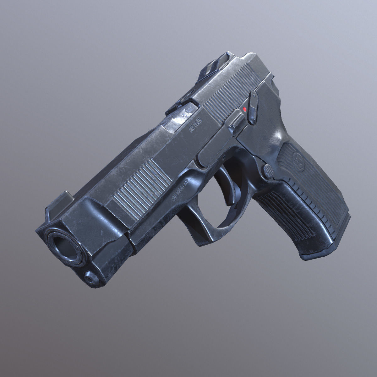 Lowpoly MP-443 Grach Yarygin Pistol Low-poly 3D model_5