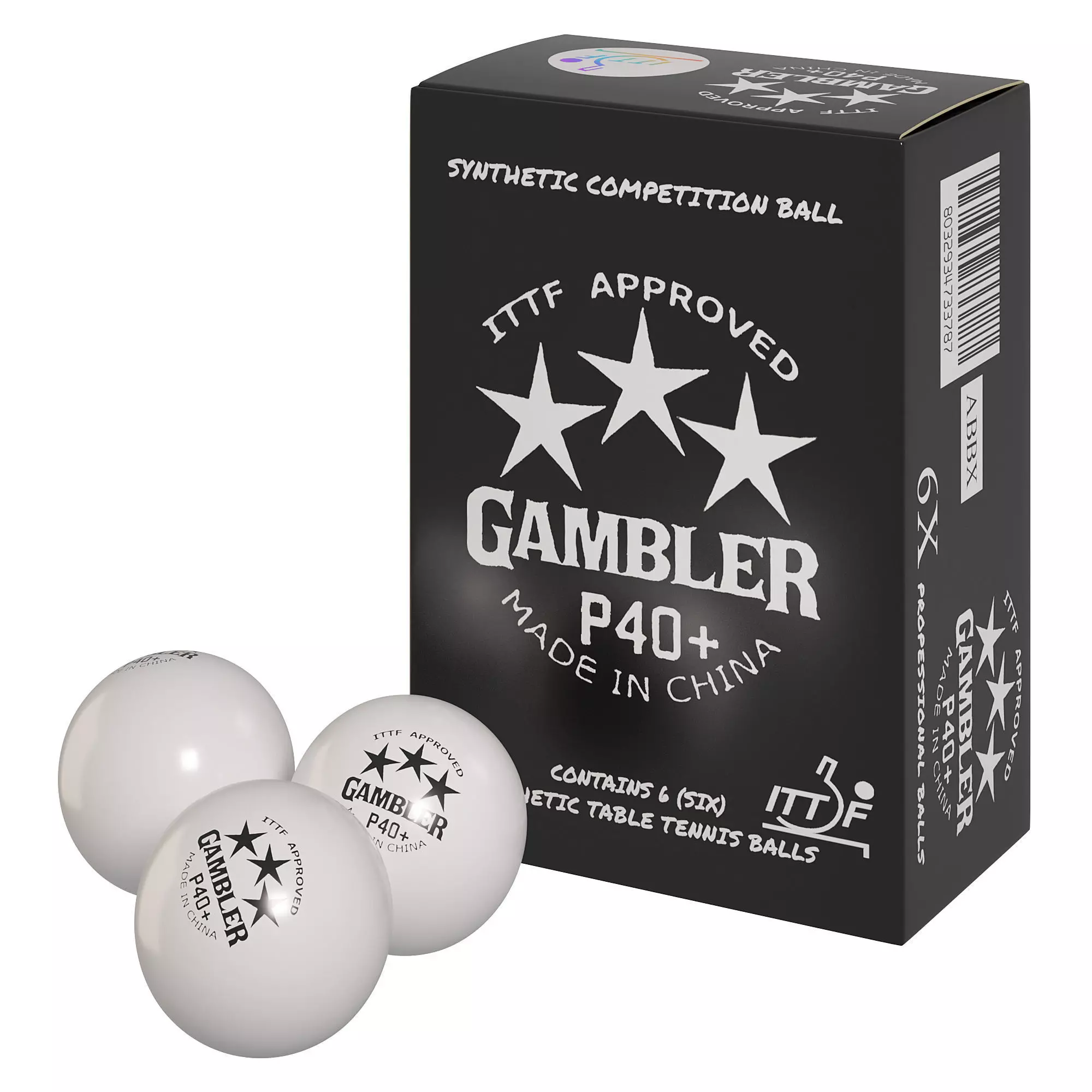 Tennis balls Gambler p40 ball 6 pcs by Start line Free low-poly 3D model