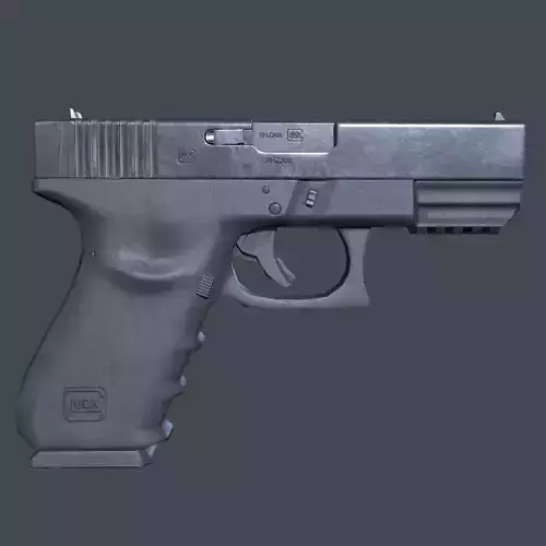 Lowpoly Glock 21 Handgun Low-poly 3D model