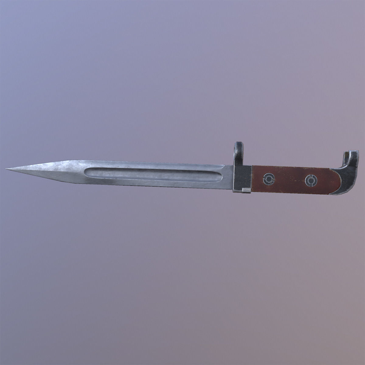 Lowpoly AK-47 Bayonet Low-poly 3D model_2