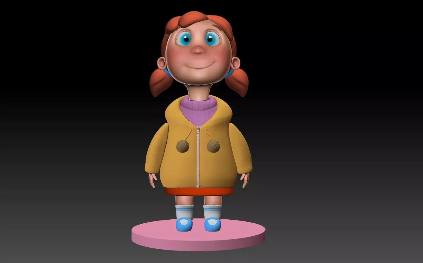 Cute Girl Figurine 3D print model