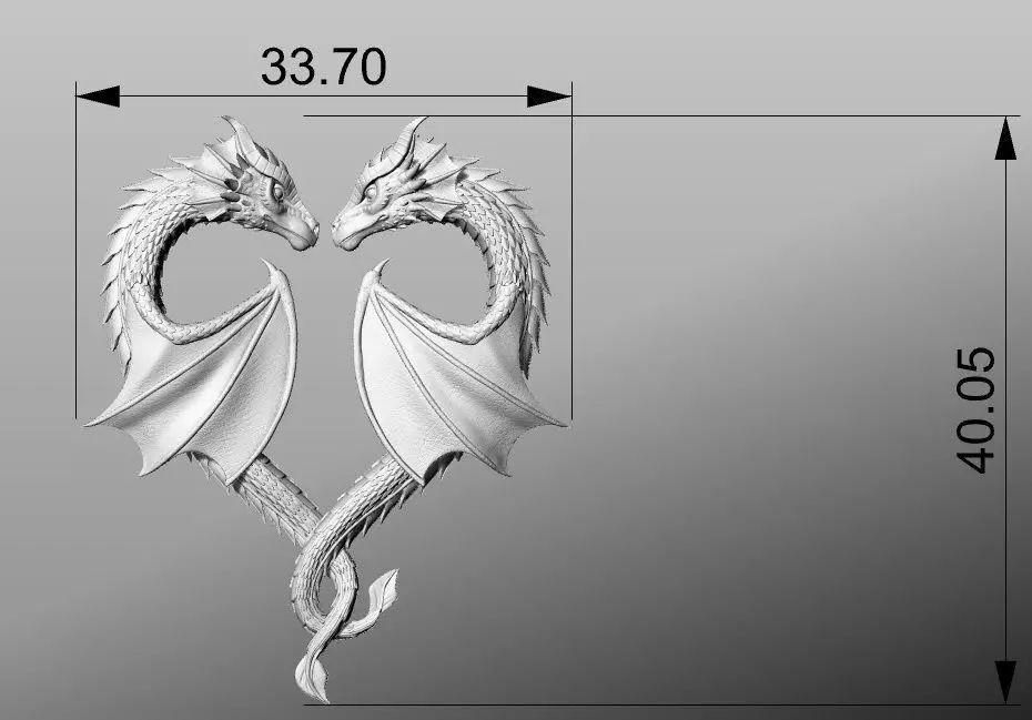 Dragon pendant 3D print model