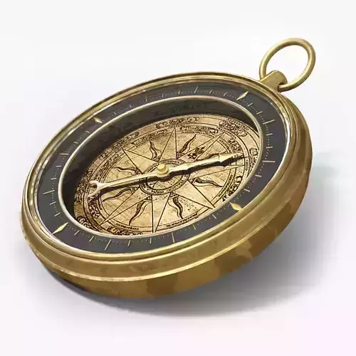 Antique Compass 3D model
