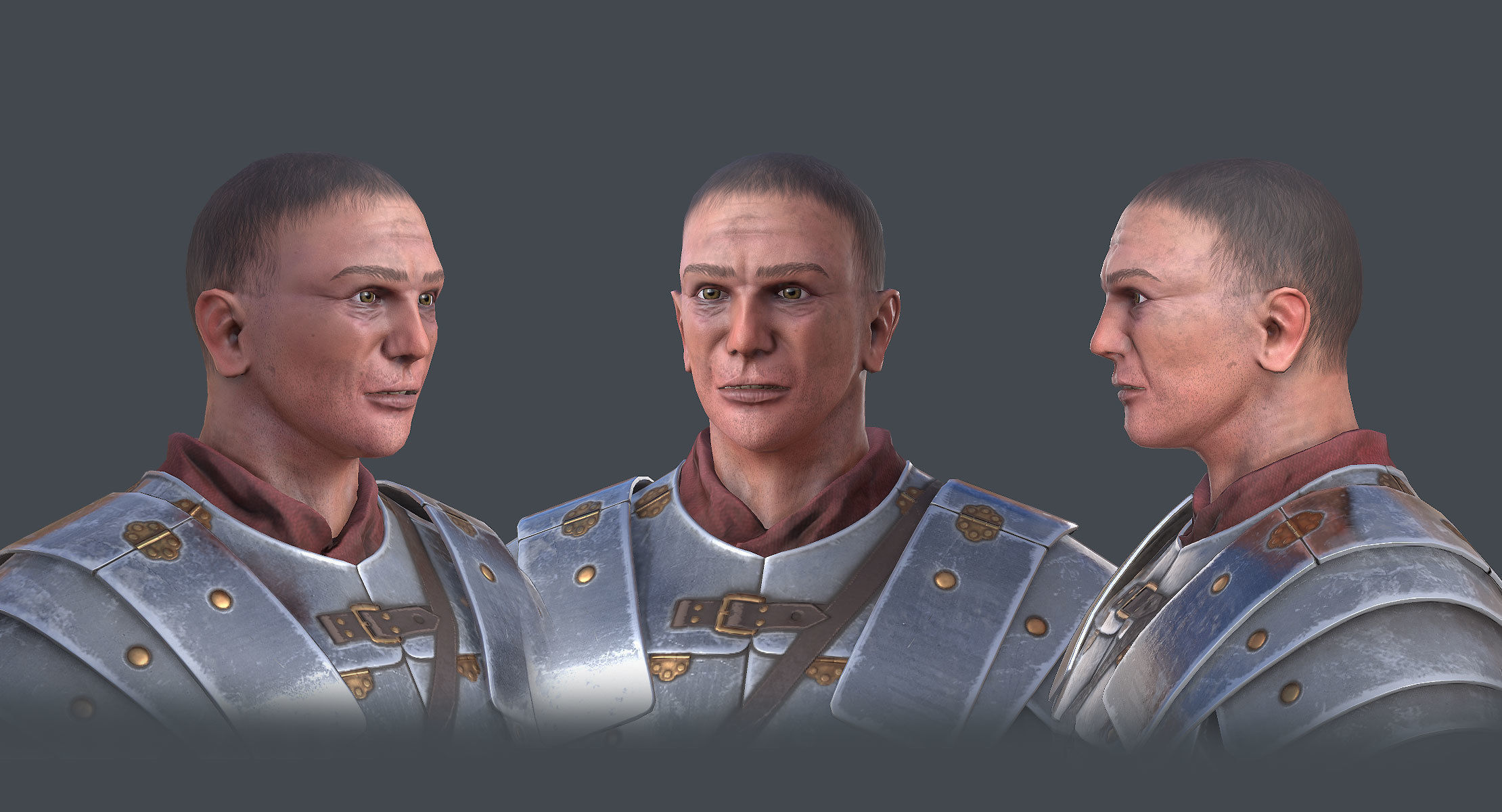 Lowpoly Roman Legionnaire Low-poly 3D model_4