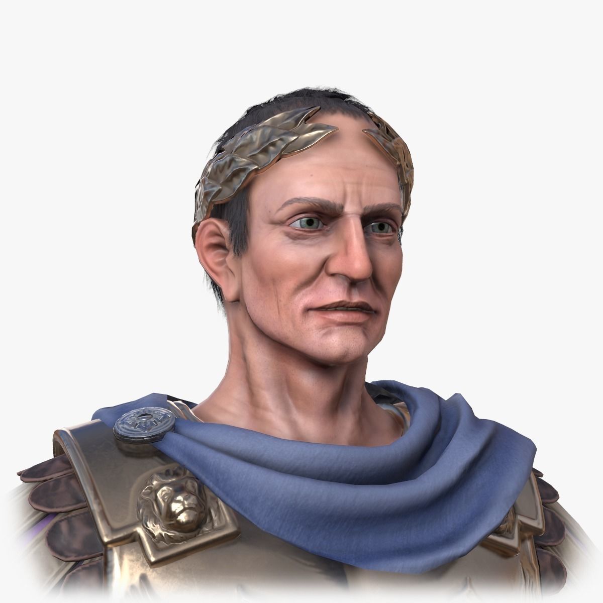 Lowpoly Gaius Julius Caesar Low-poly 3D model_0