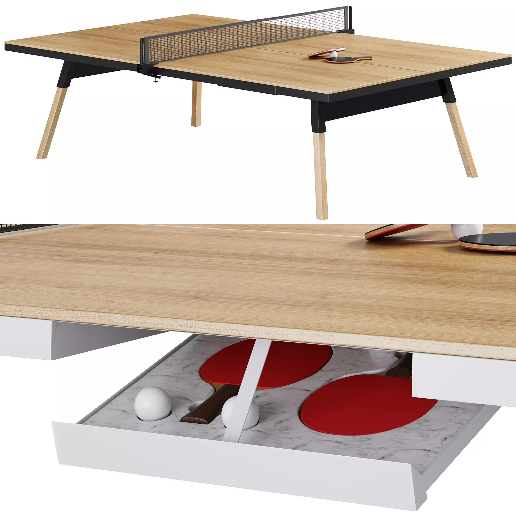 Ping Pong Table YOU AND ME By RS Barcelona Low-poly 3D model
