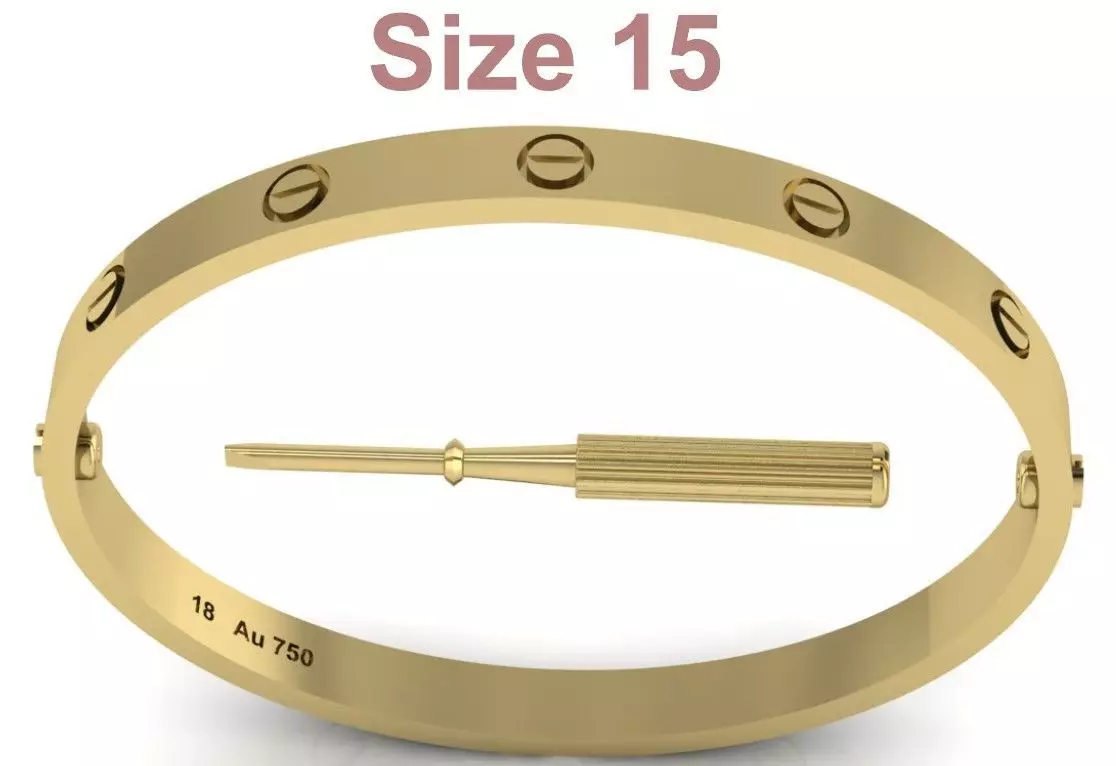 Love Bracelet Size 15 3D print model