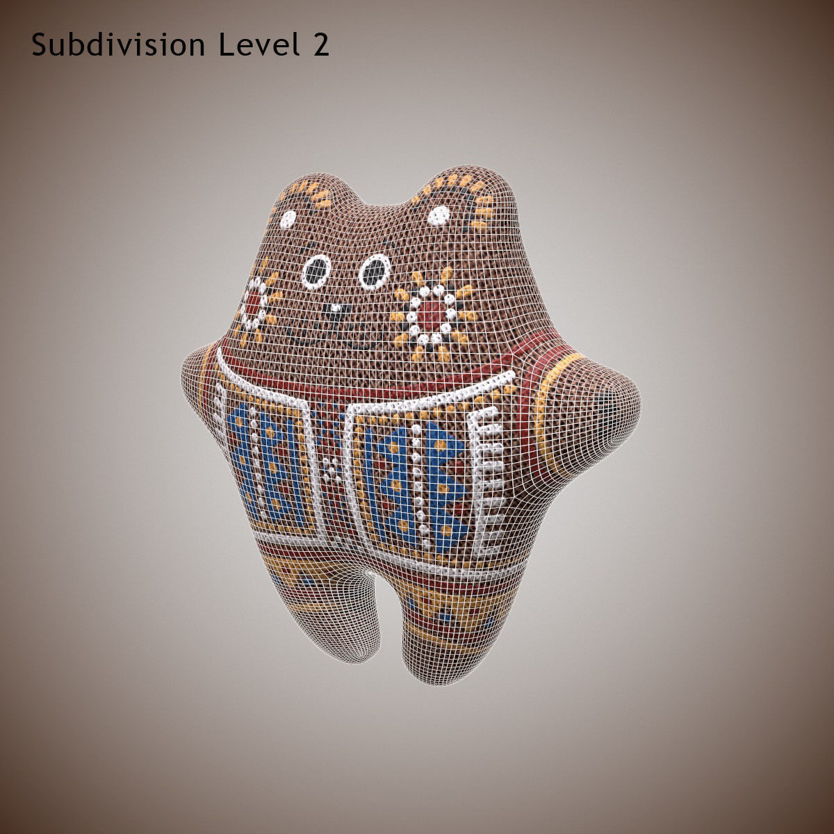 Bear Toy PBR Low-poly 3D model_1