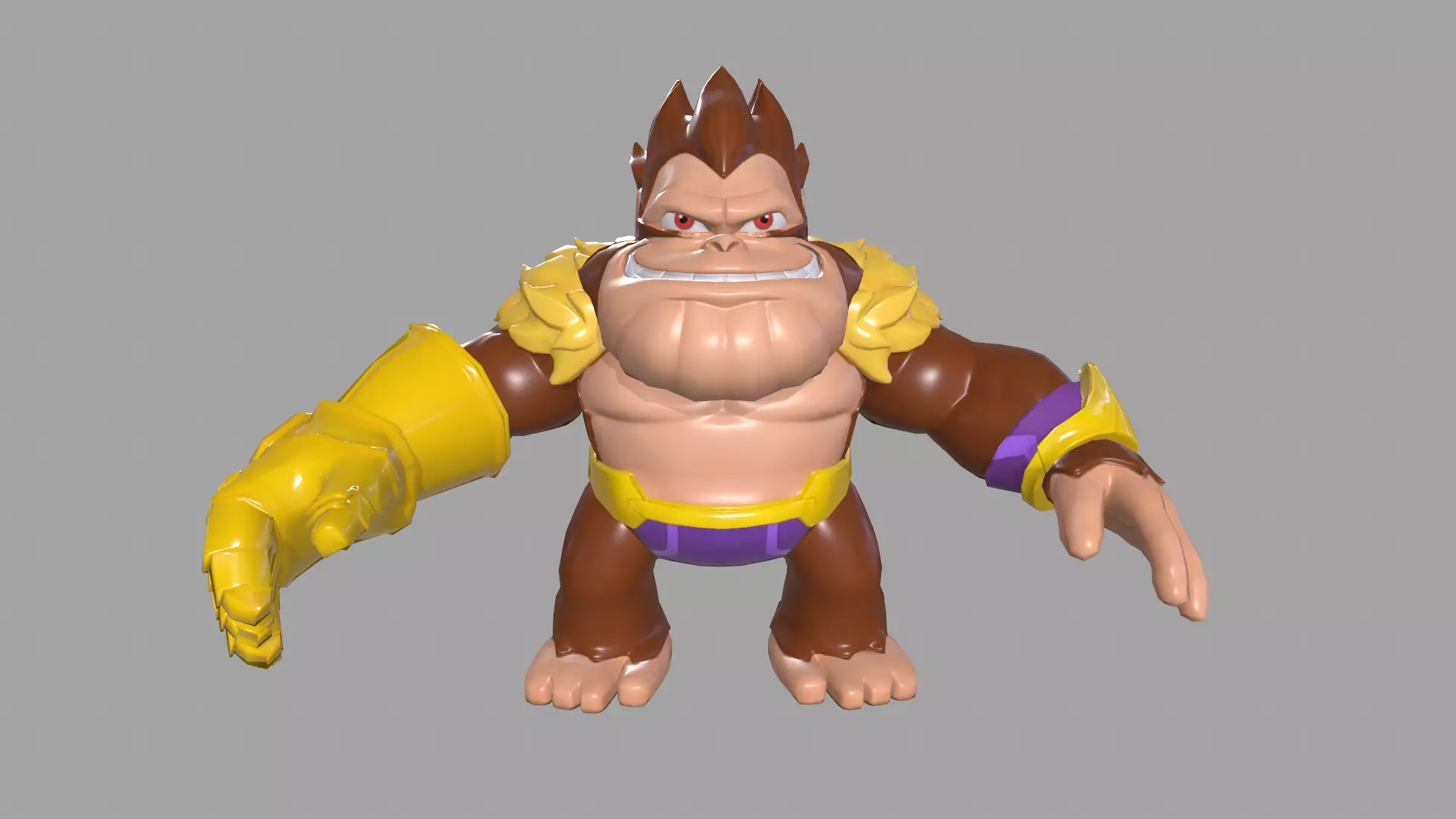 Cartoon Gorilla Low-poly 3D model