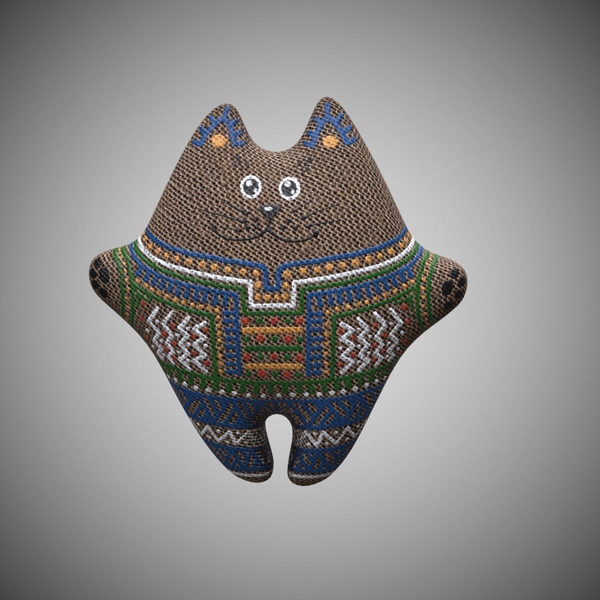 Cat Toy PBR Low-poly 3D model_2