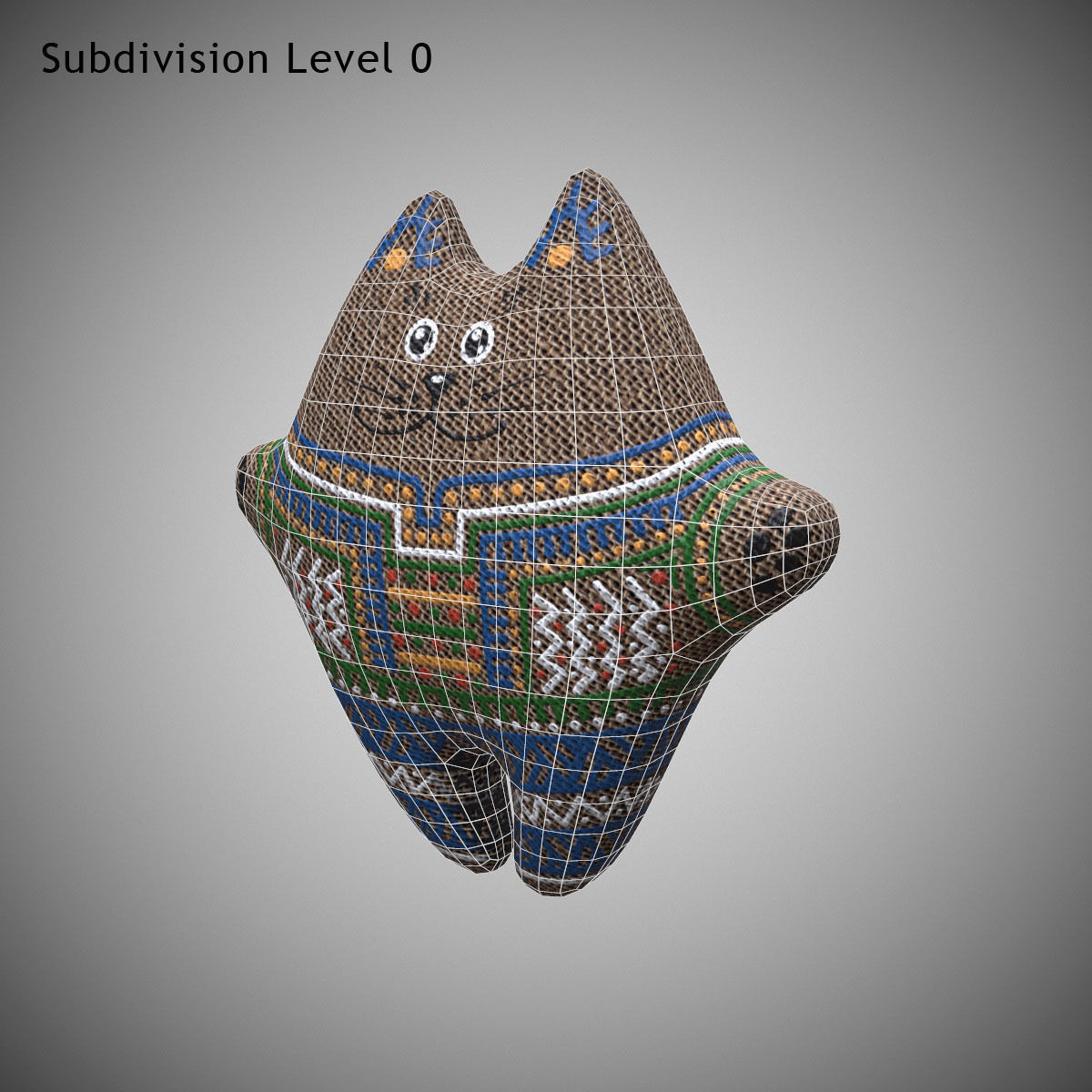 Cat Toy PBR Low-poly 3D model_1