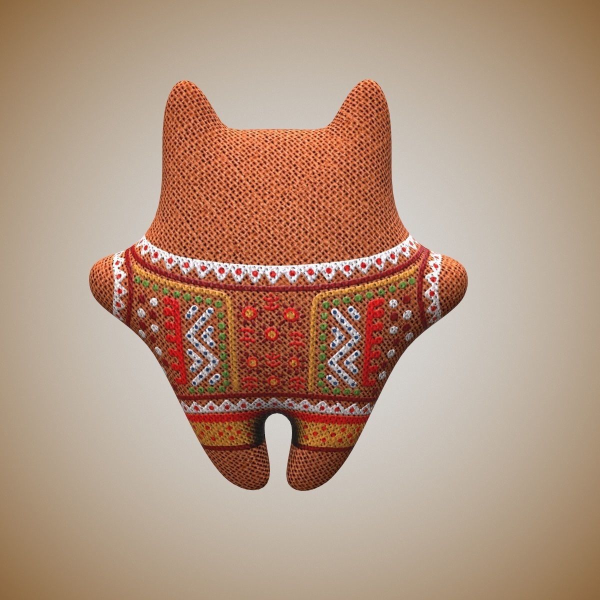 Fox Toy PBR Low-poly 3D model_3