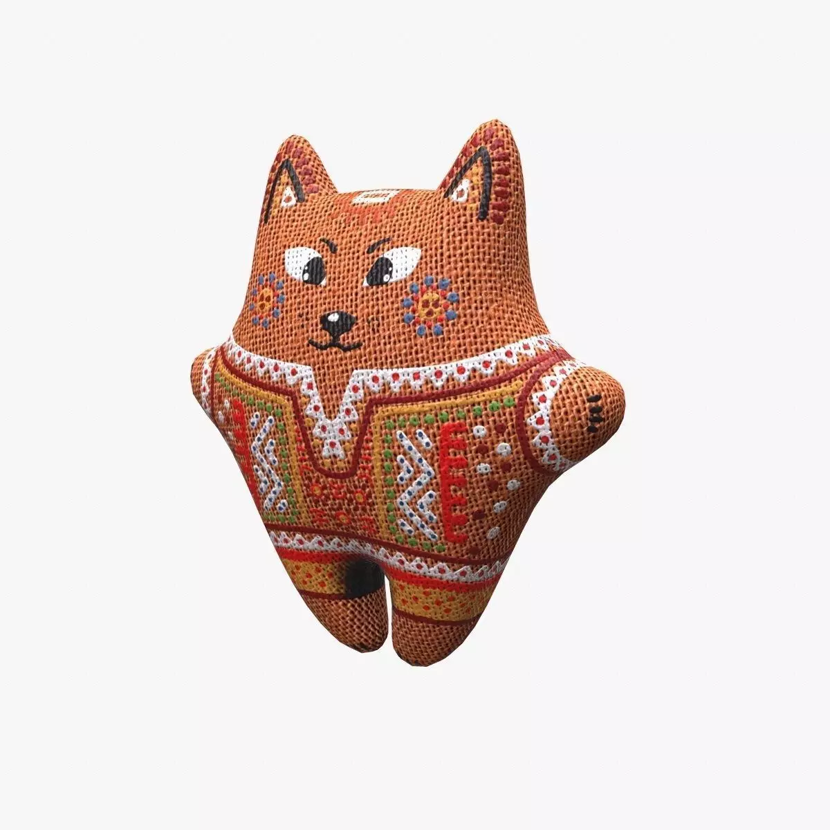 Fox Toy PBR Low-poly 3D model_0