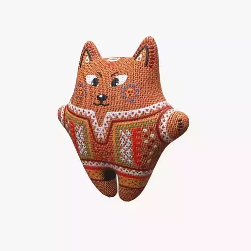 Fox Toy PBR Low-poly 3D model