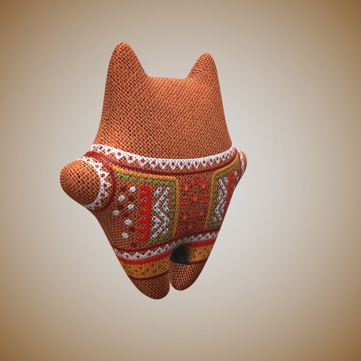 Fox Toy PBR Low-poly 3D model_4