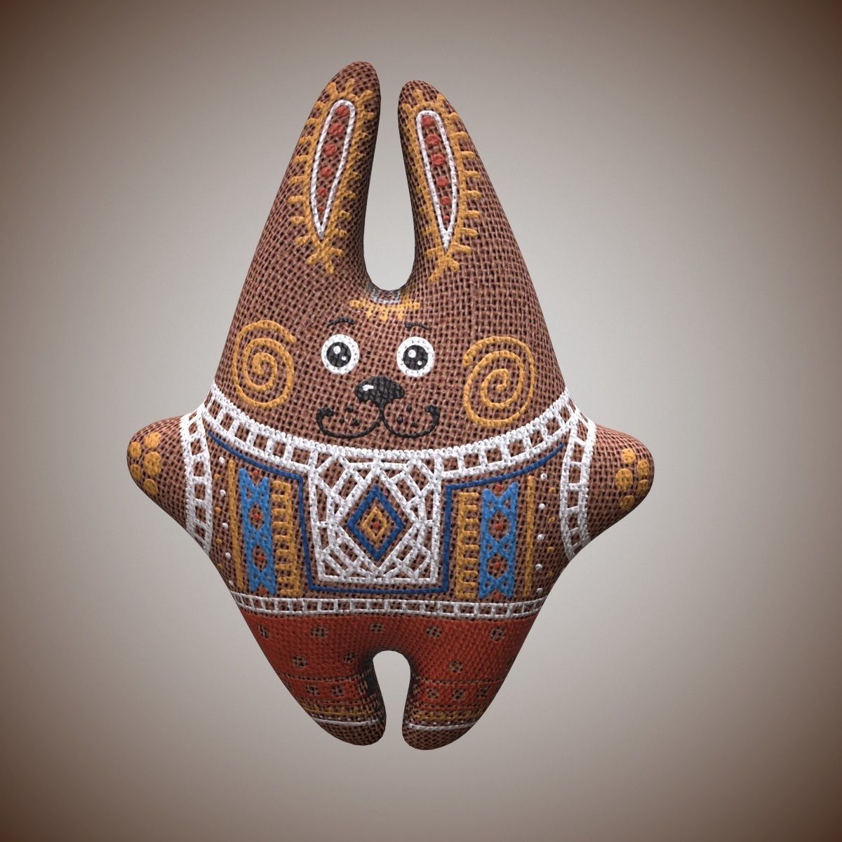 Rabbit Toy PBR  Low-poly 3D model_2