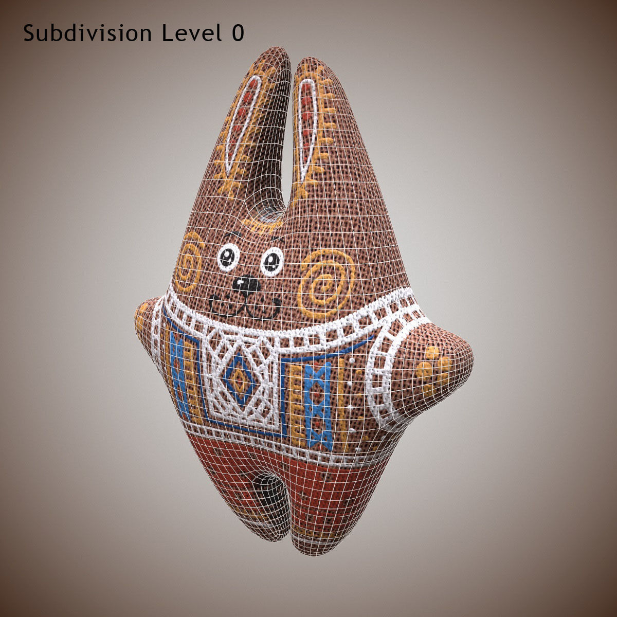 Rabbit Toy PBR  Low-poly 3D model_1