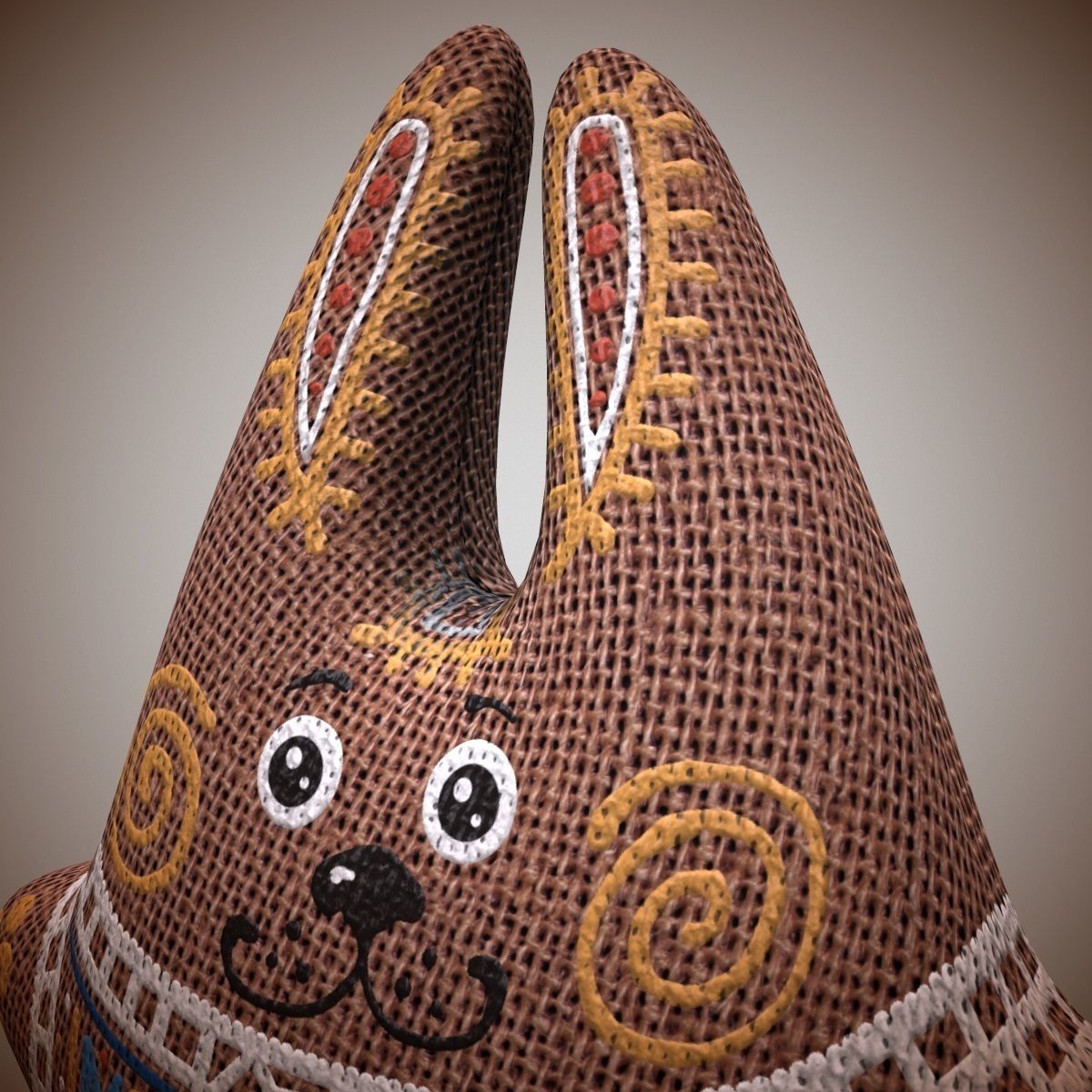 Rabbit Toy PBR  Low-poly 3D model_5